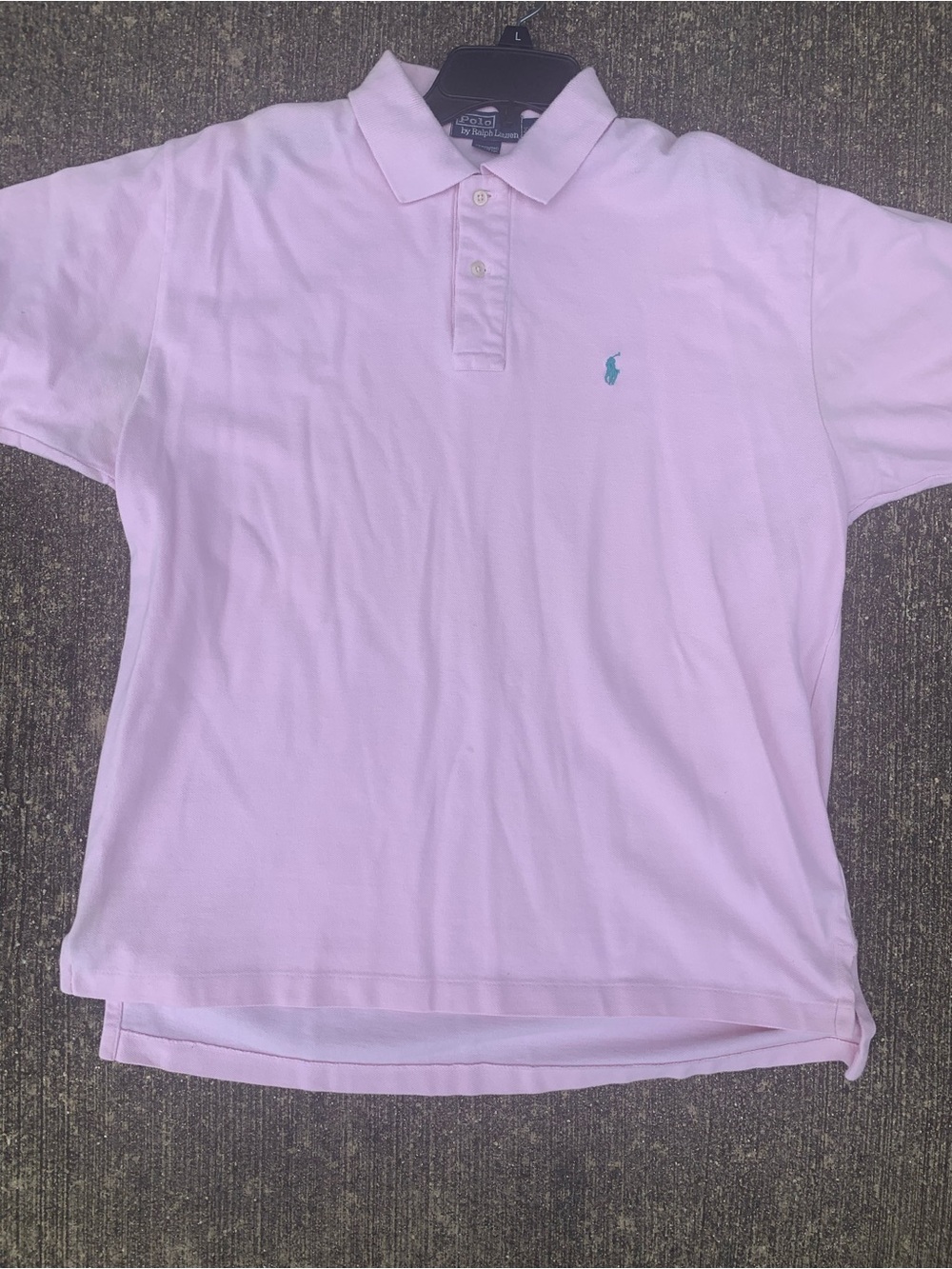 Ralph Lauren Light Pink Polo with Aqua Pony
